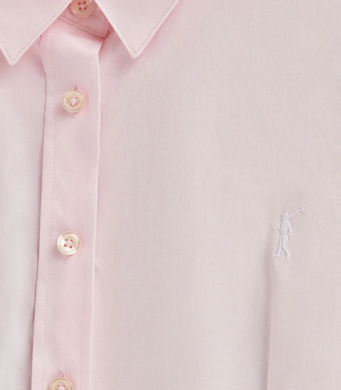 DAMES Polo Club Roze hemd met slim fit en Rigby Go-logo