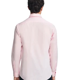 Discount Roze hemd van poplin katoen met slim fit en Rigby Go-logo Heren Hemden