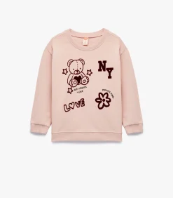 Kinderen Koton Roze Sweatshirt Meisjes Lange Mouwen Bedrukt Katoen
