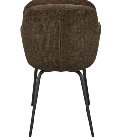 Sale Runa Eetkamerstoelen - Polyester - Warm Bruin - Set van 6 Stoelen
