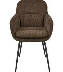 Sale Runa Eetkamerstoelen - Polyester - Warm Bruin - Set van 6 Stoelen