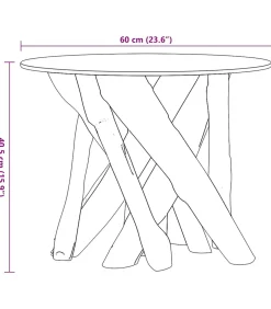New Salontafel 60 cm massief teak drijfhout Tafels