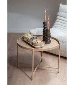 Outlet Salontafel Meseta - Bruin - 50x50x38.5cm Tafels