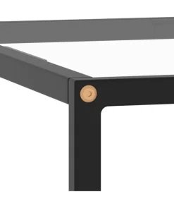 Discount Salontafel met gehard glas 80x80x35 cm zwart Tafels