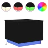 vidaXL Salontafel met LED-verlichting 50x50x40 cm zwart eikenkleurig