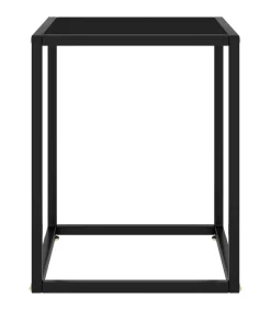 vidaXL Salontafel met zwart glas 40x40x50 cm zwart