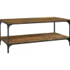 vidaXL Salontafel 80x50x40 cm bewerkt hout gerookt eikenkleurig