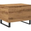 vidaXL Salontafel 60x44,5x45 cm bewerkt hout artisanaal eikenkleurig