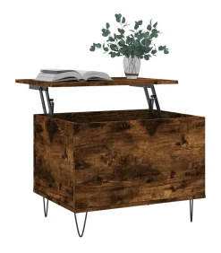 Discount Salontafel 60x44,5x45 cm bewerkt hout gerookt eikenkleurig Tafels