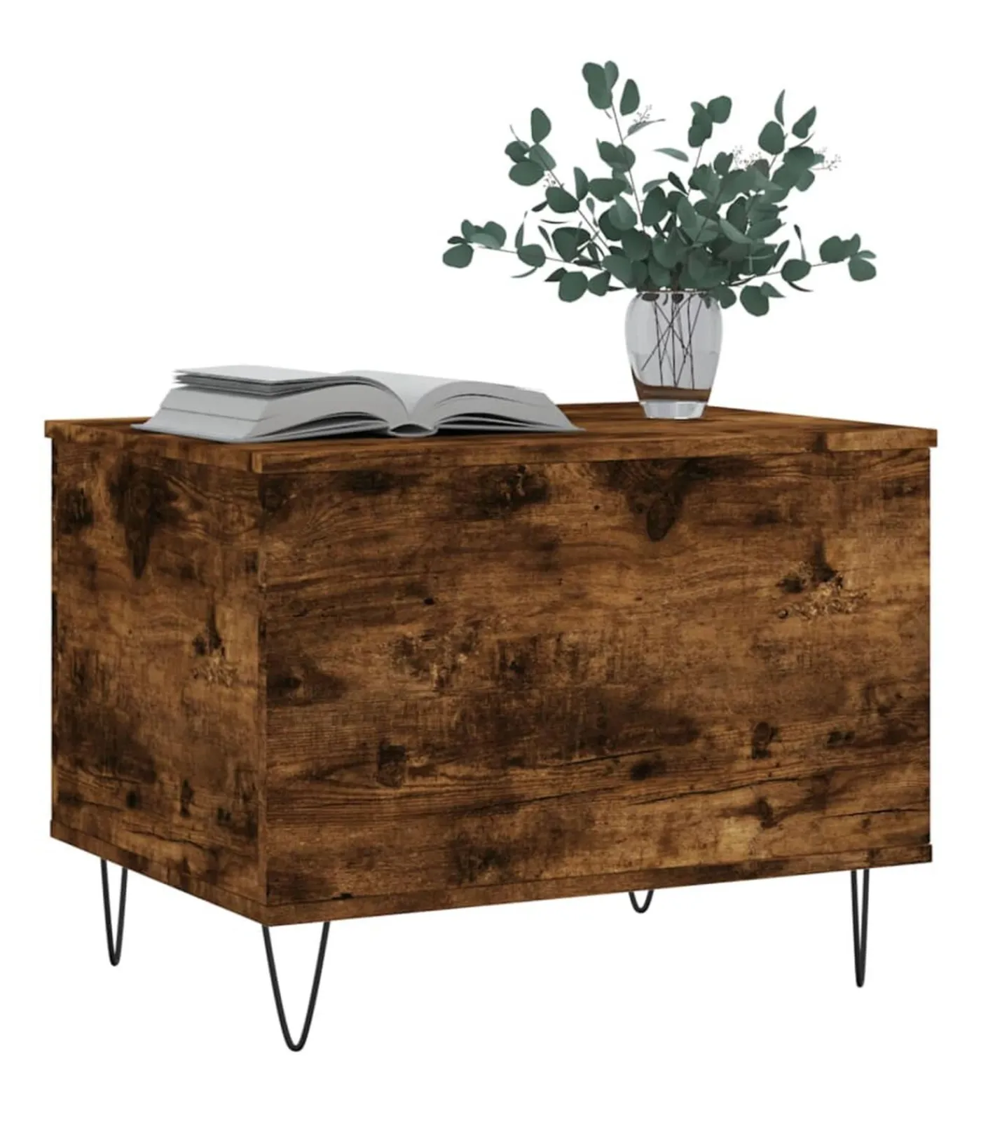 Discount Salontafel 60x44,5x45 cm bewerkt hout gerookt eikenkleurig Tafels