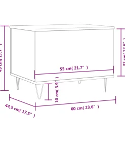 Discount Salontafel 60x44,5x45 cm bewerkt hout gerookt eikenkleurig Tafels