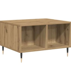 vidaXL Salontafel 60x50x36,5 cm bewerkt hout artisanaal eikenkleur