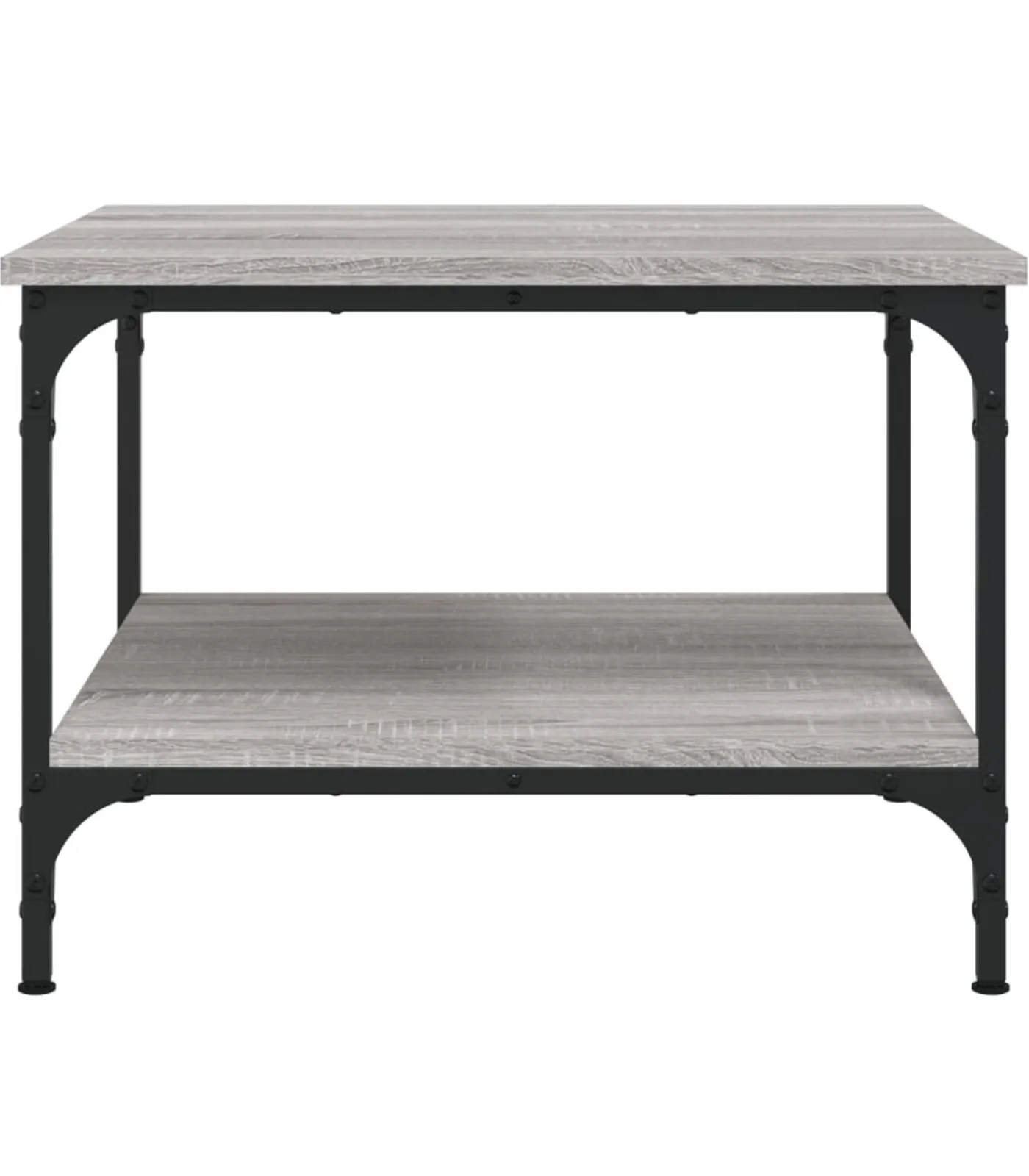 vidaXL Salontafel 55x55x40 cm bewerkt hout grijs sonoma eikenkleurig