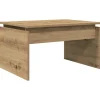 New Salontafel 68x50x38 cm bewerkt hout artisanaal eikenkleur Tafels