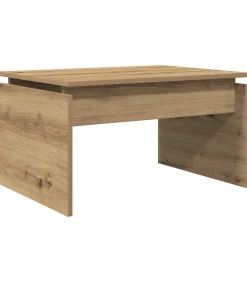New Salontafel 68x50x38 cm bewerkt hout artisanaal eikenkleur Tafels