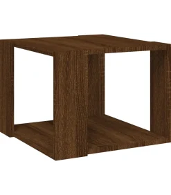 Clearance Salontafel 40x40x30 cm bewerkt hout bruin eikenkleur Tafels