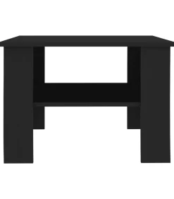 vidaXL Salontafel 60x60x42 cm bewerkt hout zwart