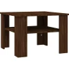 Sale Salontafel 60x60x42 cm bewerkt hout bruin eikenkleur Tafels