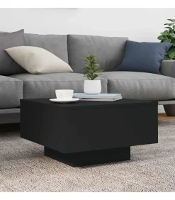 Hot Salontafel 55x55x31 cm bewerkt hout zwart Tafels