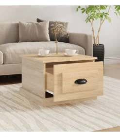 Best Salontafel 50x50x35 cm bewerkt hout sonoma eikenkleurig Tafels