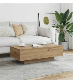 vidaXL Salontafel 100x49,5x31 cm bewerkt hout artisanaal eikenkleur