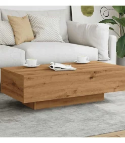 vidaXL Salontafel 100x49,5x31 cm bewerkt hout artisanaal eikenkleur