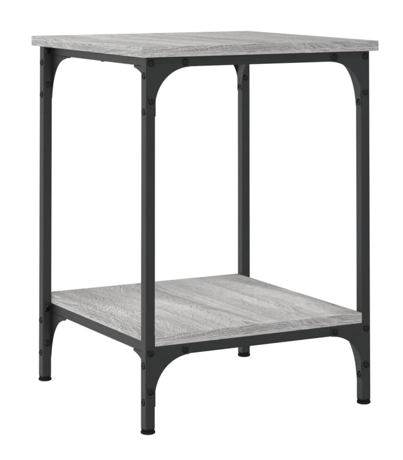 vidaXL Salontafel 40x40x55 cm bewerkt hout grijs sonoma eikenkleurig