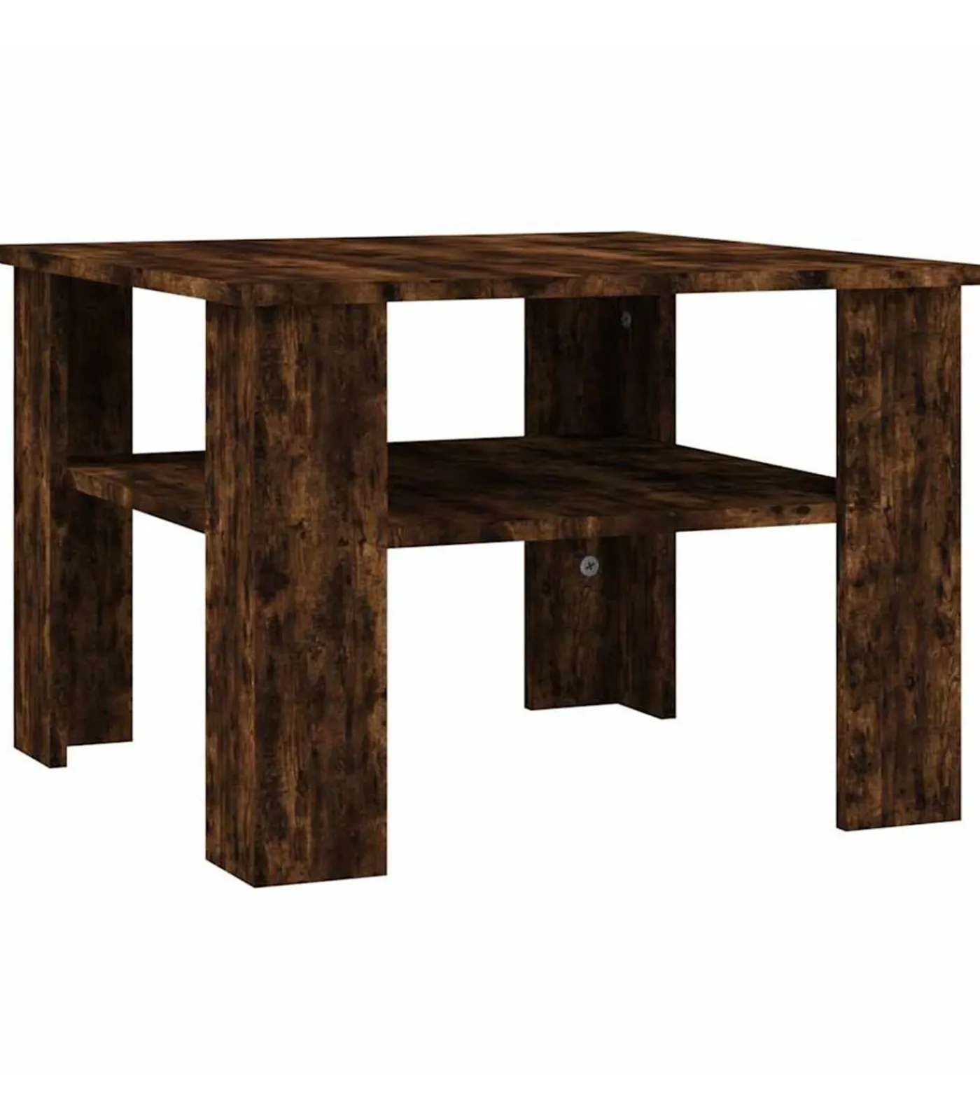 Sale Salontafel 60x60x42 cm bewerkt hout gerookt eikenkleurig Tafels
