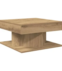 vidaXL Salontafel 55x55x30 cm bewerkt hout artisanaal eikenkleurig
