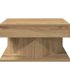 vidaXL Salontafel 55x55x30 cm bewerkt hout artisanaal eikenkleurig