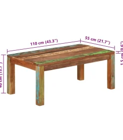 Discount Salontafel 110x55x40 cm Massief gerecycled hout Tafels