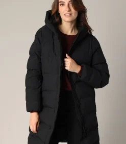 DAMES Deeluxe SAMIAH - Lange gewatteerde donsjas met omhullende capuchon