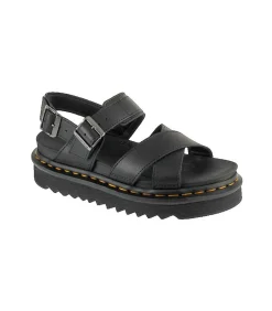 Heren Dr Martens Sandalen Dr. Martens Voss II van zwart leer