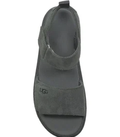 DAMES UGG Sandalen Goldenstar van grijs suède met verstelbare bandjes