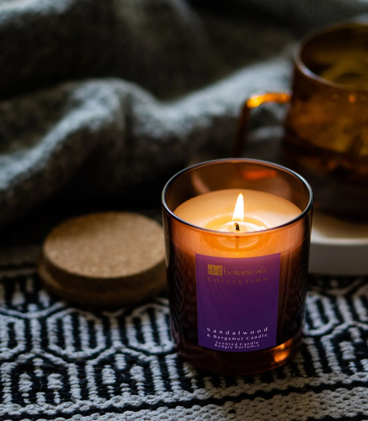Dr Botanicals Sandelhout & Bergamot Geurkaars 200g