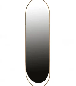 WOOOD Sanou Passpiegel Ovaal XL - Ijzer - Antique Brass - 168x60x1