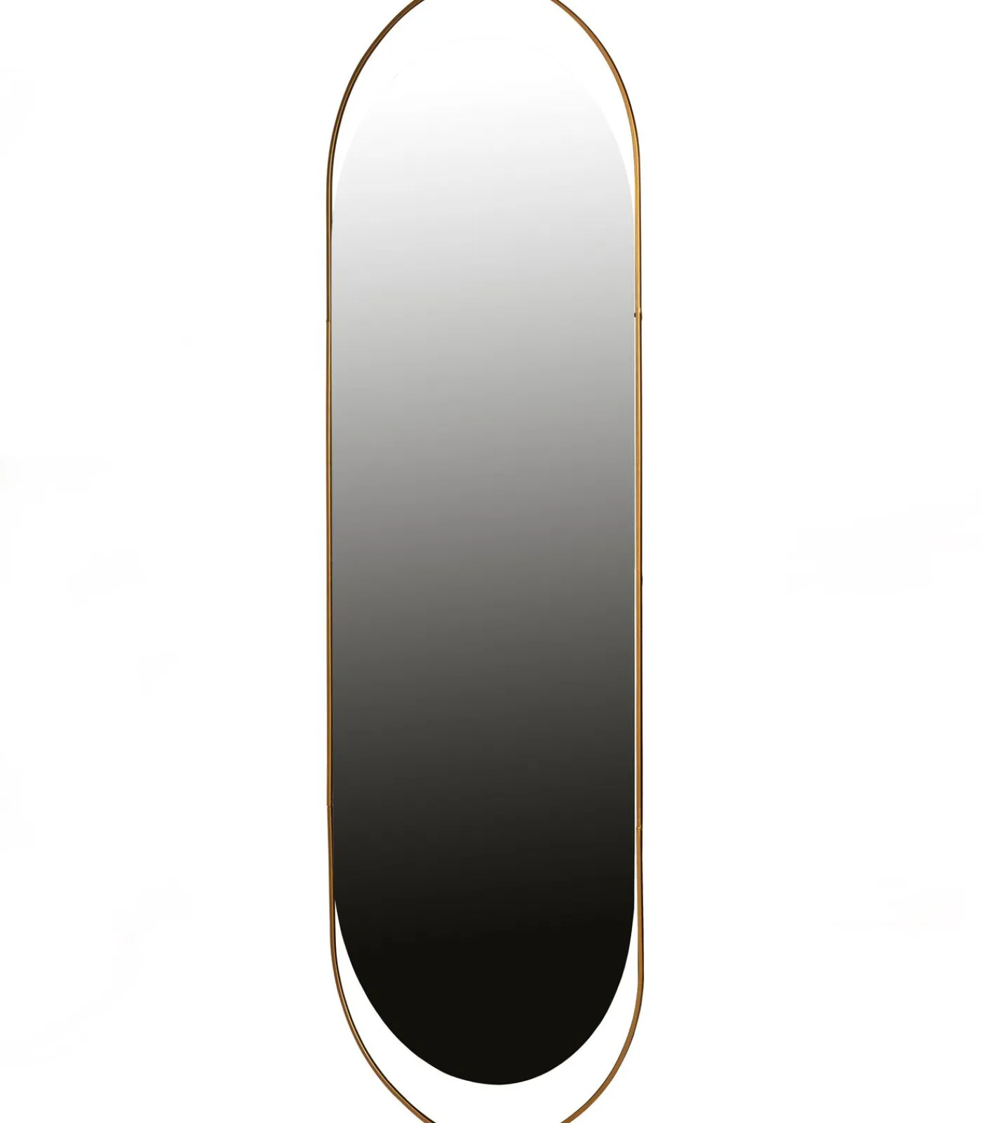 WOOOD Sanou Passpiegel Ovaal XL - Ijzer - Antique Brass - 168x60x1