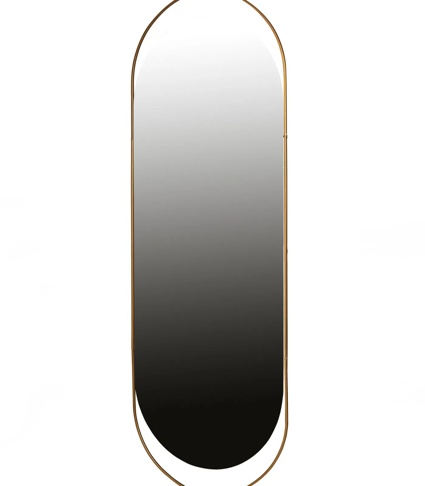 WOOOD Sanou Passpiegel Ovaal XL - Ijzer - Antique Brass - 168x60x1