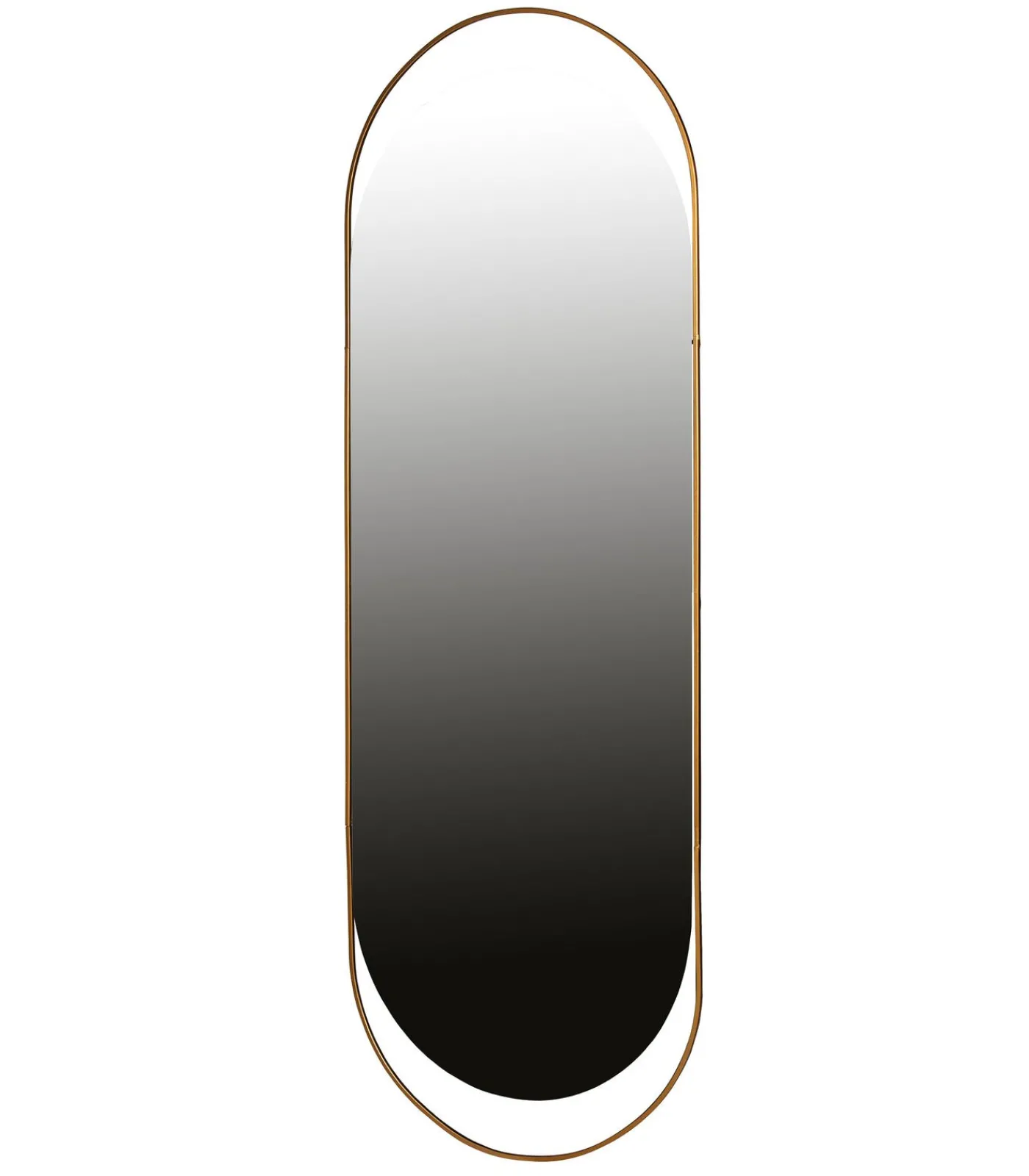 WOOOD Sanou Passpiegel Ovaal XL - Ijzer - Antique Brass - 168x60x1