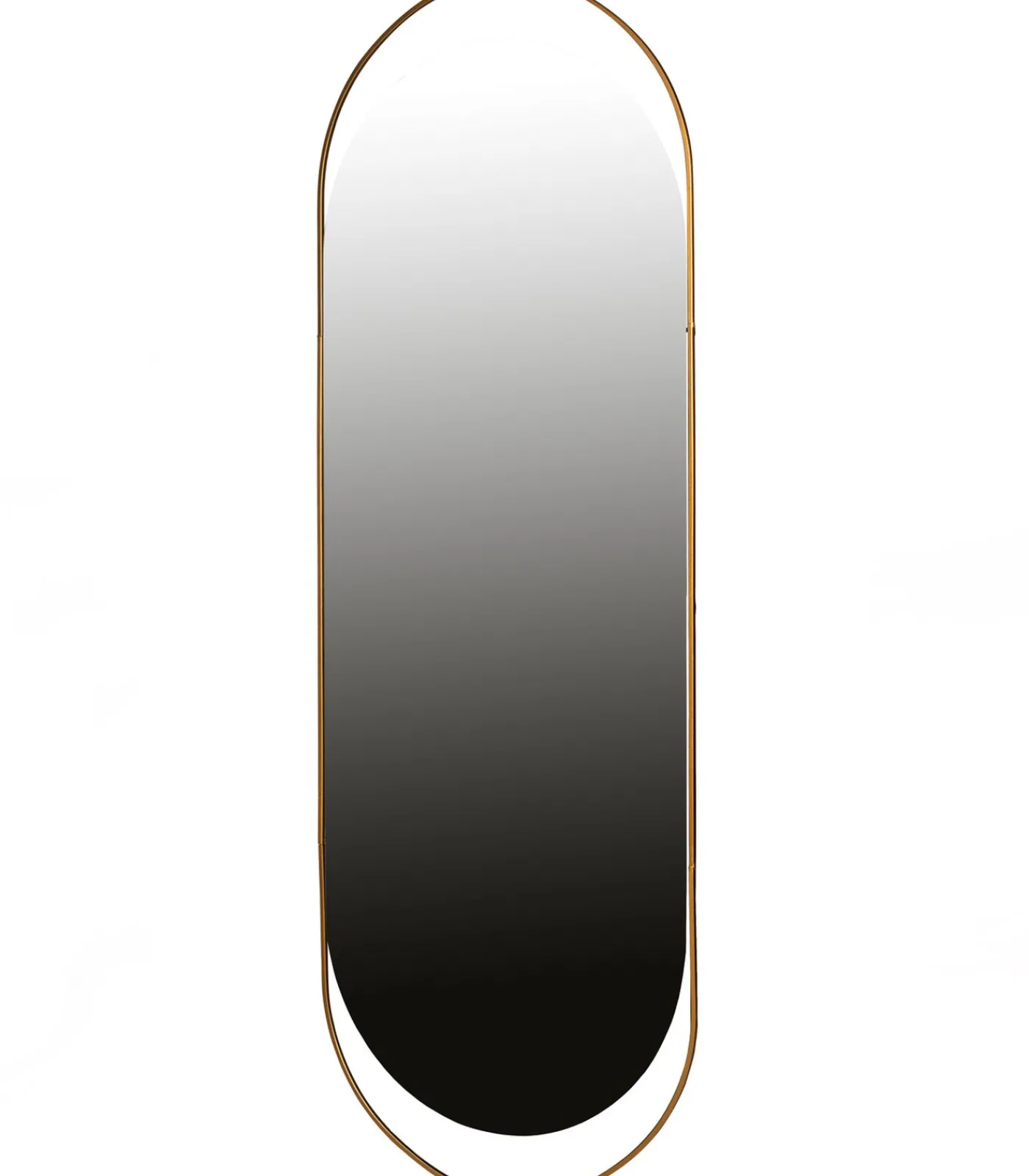 WOOOD Sanou Passpiegel Ovaal XL - Ijzer - Antique Brass - 168x60x1