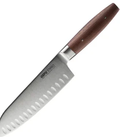 Gefu Santokumes ENNO, 18 cm, met kuiltjes in het lemmet