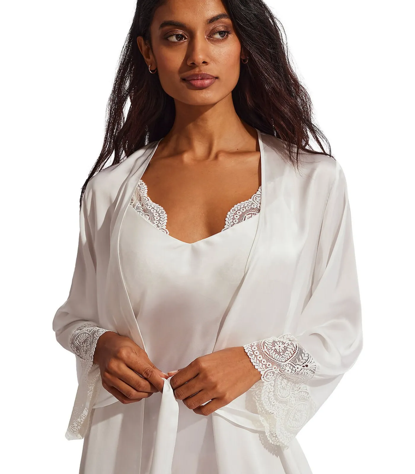 Satijnen negligé Matilda bruiloft DAMES Badjassen