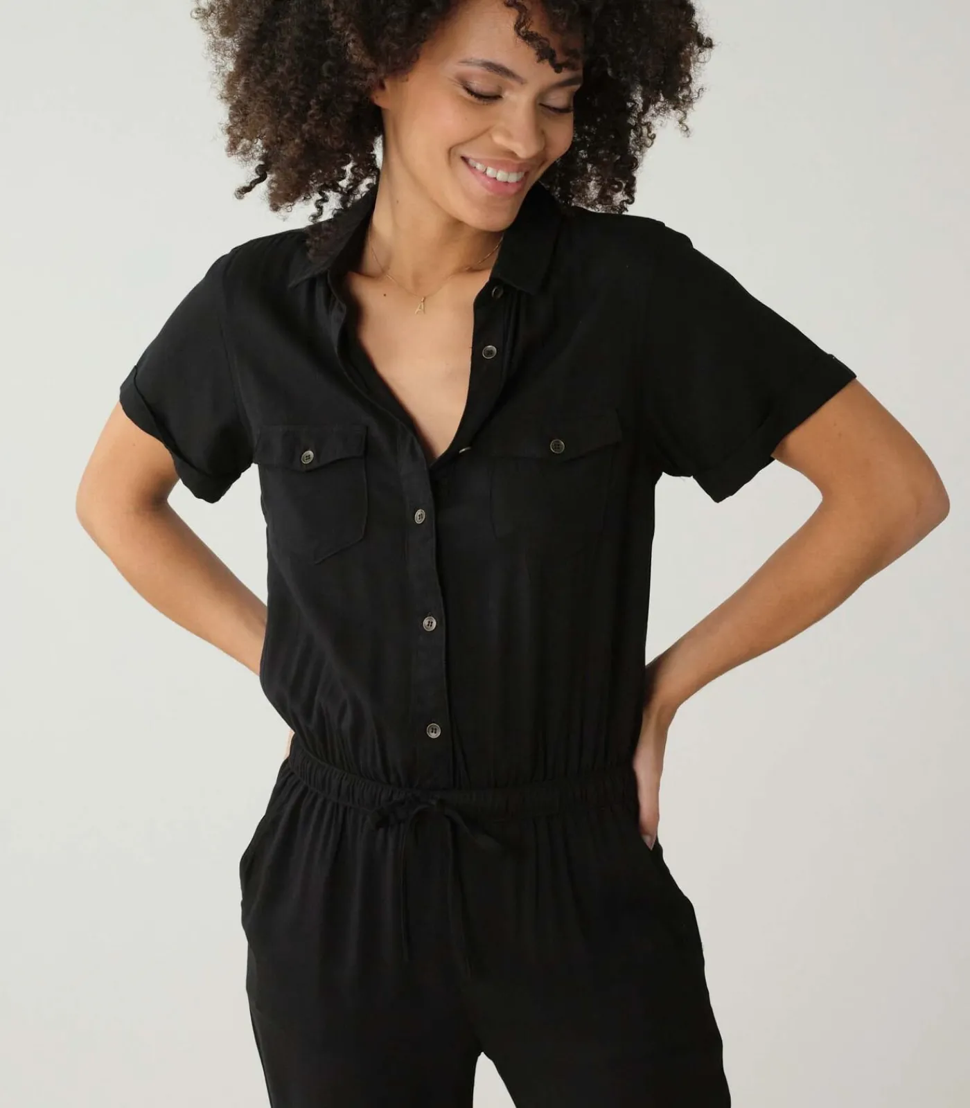 DAMES Deeluxe SAVANE - Damesjumpsuit met korte mouwen