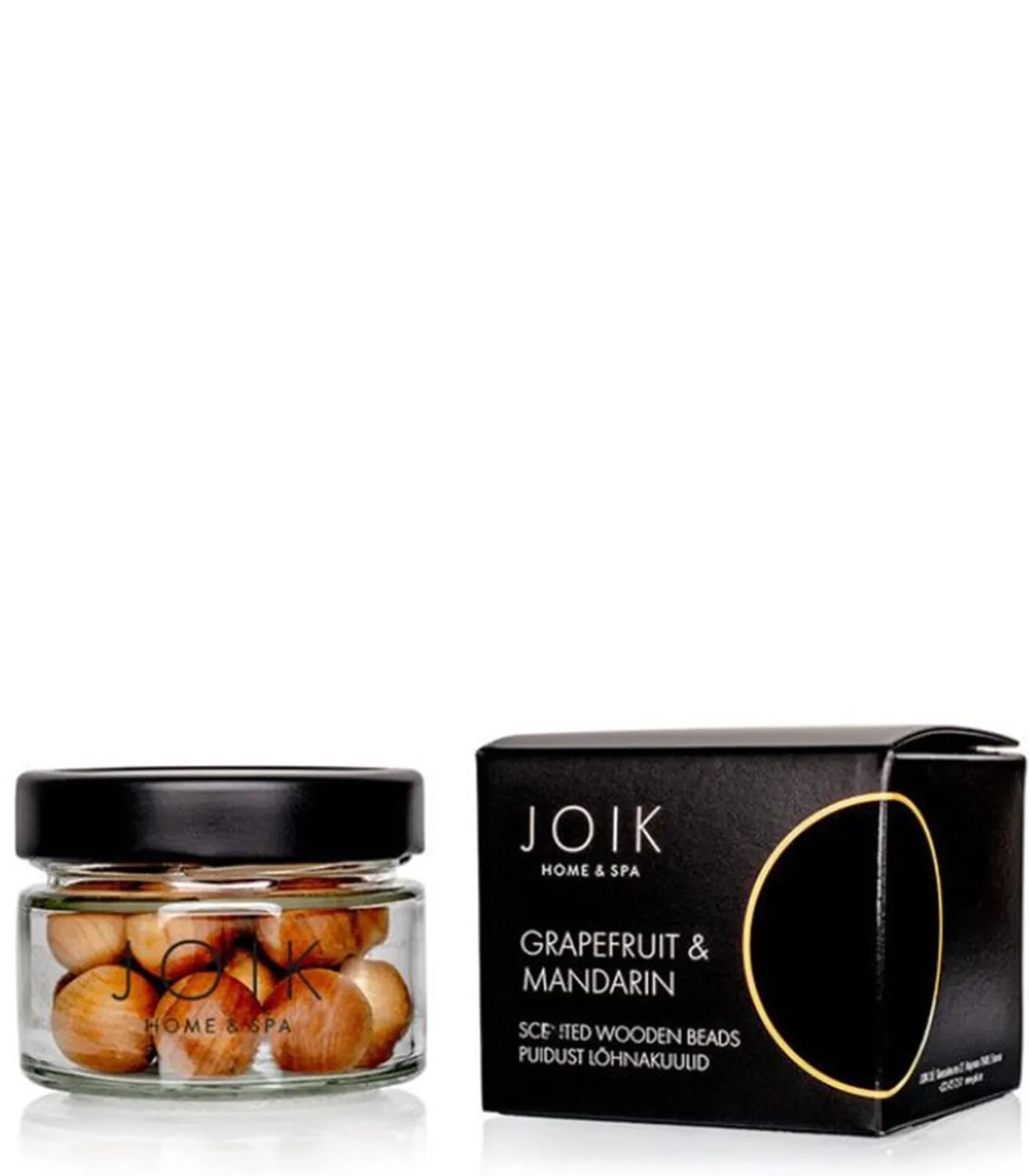 Scented Wooden Beads Grapefruit & Mandarin - 15 pcs Huisparfums