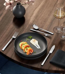 Clearance Schaal plat zwart Iconic Tafelgerei