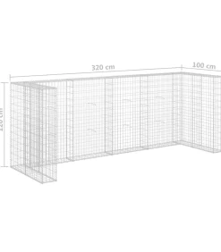 Hot Schanskorfmuur containers 320x100x120 cm gegalvaniseerd staal Manden En Bakken