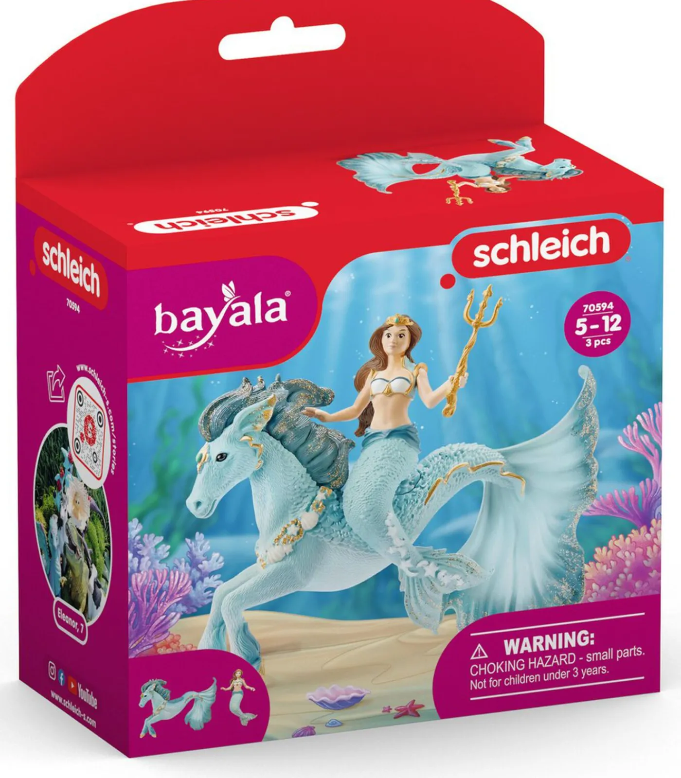 Kinderen Schleich Bayala zeemeermin Eyela op onderwaterpaard - Speelfiguur - Fantasie speelgoed