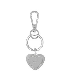 JOOP! Schlüsselring voor dames, roestvrij staal, zirkonia | hart