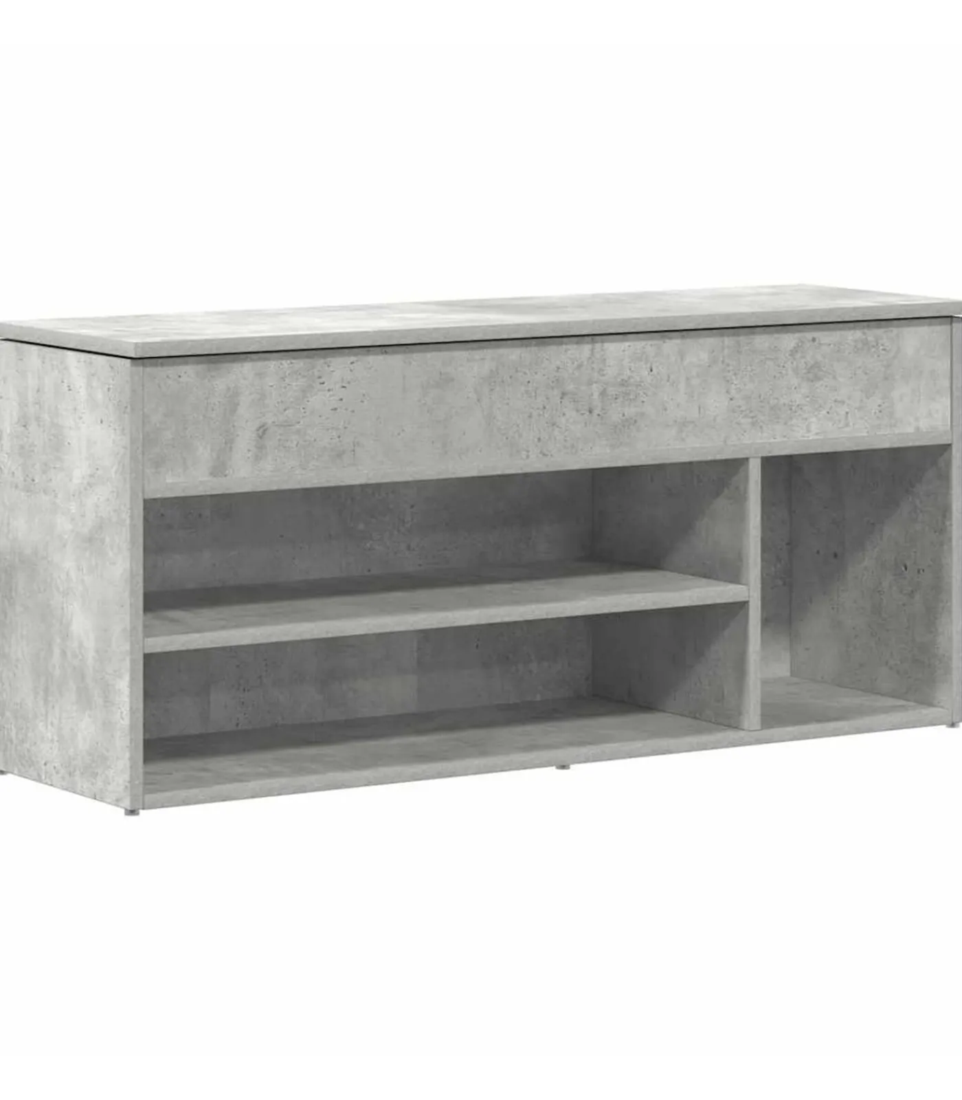 vidaXL Schoenenbank 102x30,5x45 cm bewerkt hout betongrijs