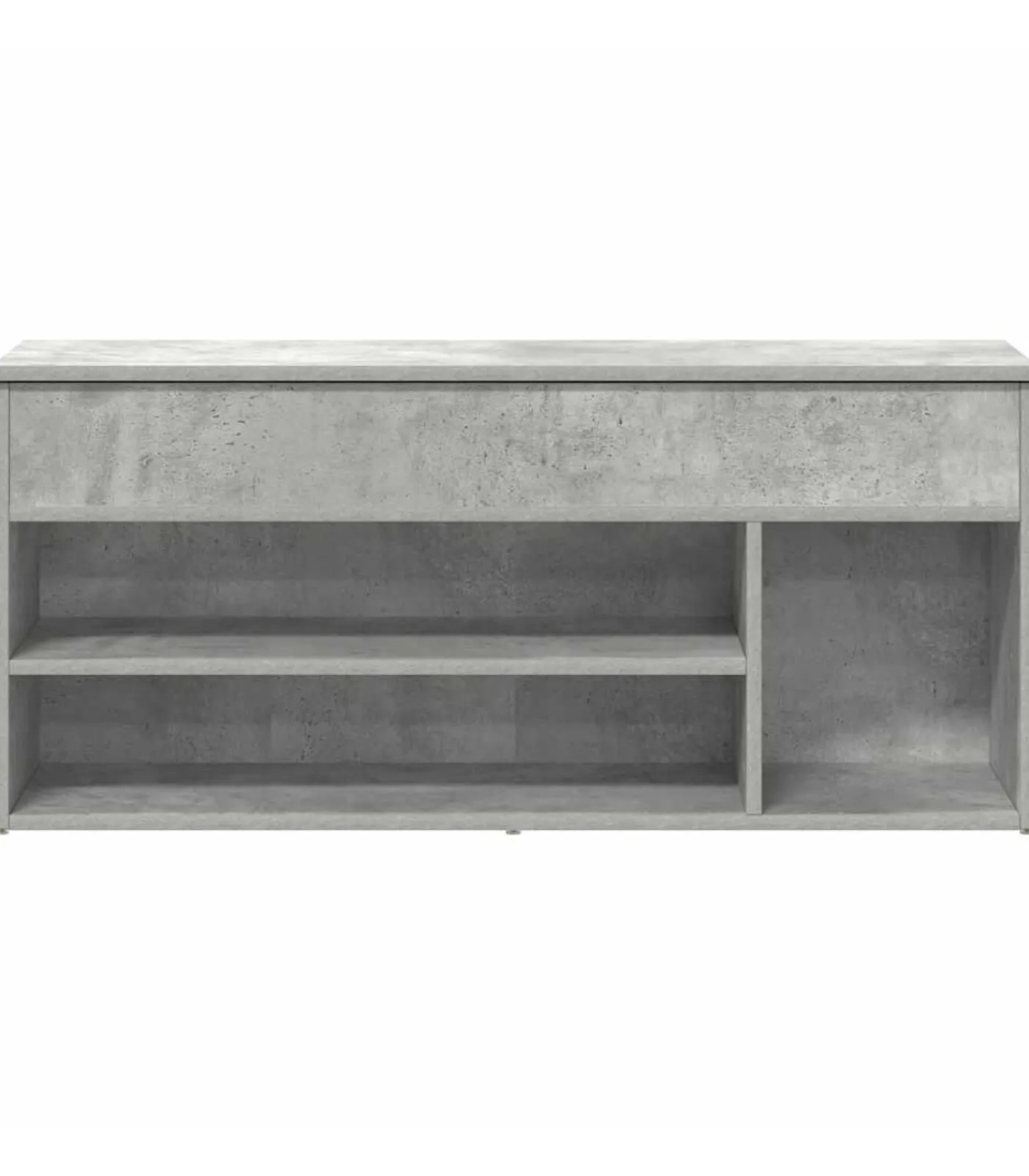 vidaXL Schoenenbank 102x30,5x45 cm bewerkt hout betongrijs